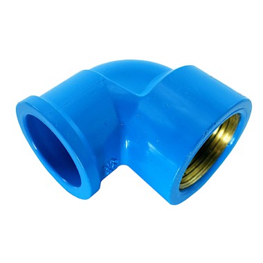 JOELHO SOLDÁVEL AZUL ROSCA LATÃO 20 MM X 1/2 - AMANCO 