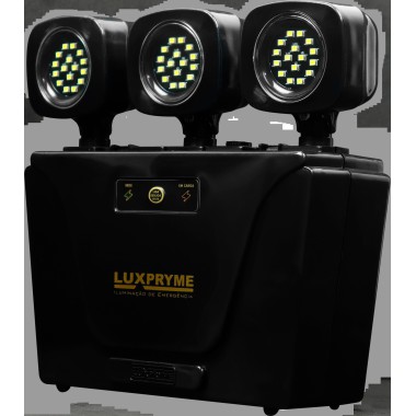 LUMINARIA DE EMERGÊNCIA BLOCO AUTONOMO 3000 PREMIUM BLACK - BAF 3000 BLK AUT.9/H - Garantia 03 Ano  